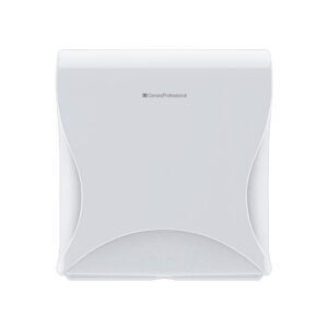 Double folded toilet tissue dispenser